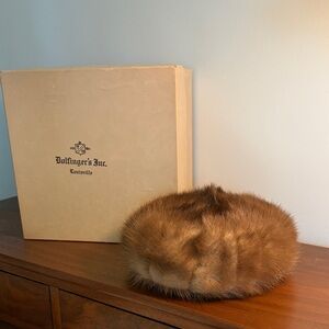 MCM MILLINERY MINK PILLBOX HAT